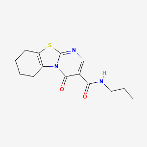 molecular formula C14H17N3O2S B4578207 4-oxo-N-propyl-6,7,8,9-tetrahydro-4H-pyrimido[2,1-b][1,3]benzothiazole-3-carboxamide 