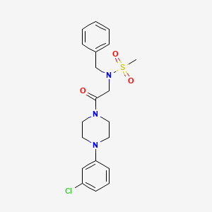 molecular formula C20H24ClN3O3S B4578220 N-Benzyl-N-{2-[4-(3-chloro-phenyl)-piperazin-1-yl]-2-oxo-ethyl}-methanesulfonamide 