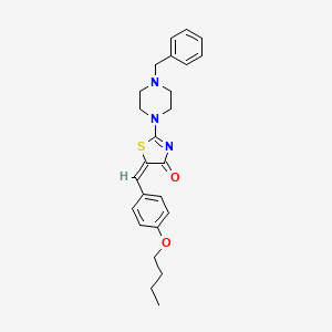molecular formula C25H29N3O2S B4578224 2-(4-benzyl-1-piperazinyl)-5-(4-butoxybenzylidene)-1,3-thiazol-4(5H)-one 
