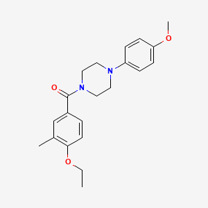 molecular formula C21H26N2O3 B4578231 1-(4-ethoxy-3-methylbenzoyl)-4-(4-methoxyphenyl)piperazine 
