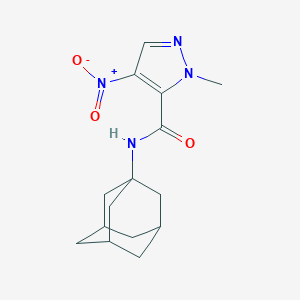 molecular formula C15H20N4O3 B457824 N-(1-adamantyl)-4-nitro-1-methyl-1H-pyrazole-5-carboxamide 