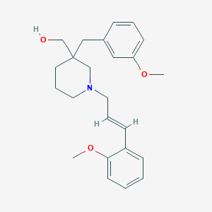 molecular formula C24H31NO3 B4578242 {3-(3-methoxybenzyl)-1-[(2E)-3-(2-methoxyphenyl)-2-propen-1-yl]-3-piperidinyl}methanol 