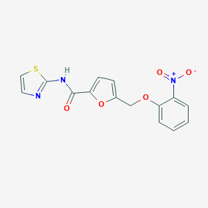 molecular formula C15H11N3O5S B457826 5-[(2-nitrophenoxy)methyl]-N-(1,3-thiazol-2-yl)furan-2-carboxamide 