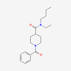 molecular formula C19H28N2O2 B4578263 1-benzoyl-N-butyl-N-ethyl-4-piperidinecarboxamide 