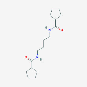 molecular formula C16H28N2O2 B457828 N-{4-[(cyclopentylcarbonyl)amino]butyl}cyclopentanecarboxamide 