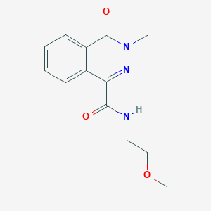 molecular formula C13H15N3O3 B4578300 N-(2-甲氧基乙基)-3-甲基-4-氧代-3,4-二氢-1-酞嗪甲酰胺 
