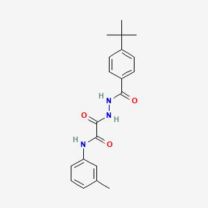 molecular formula C20H23N3O3 B4578304 2-[2-(4-tert-butylbenzoyl)hydrazino]-N-(3-methylphenyl)-2-oxoacetamide 