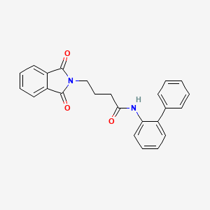 molecular formula C24H20N2O3 B4578319 N-2-biphenylyl-4-(1,3-dioxo-1,3-dihydro-2H-isoindol-2-yl)butanamide 