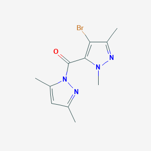 molecular formula C11H13BrN4O B457833 (4-Bromo-2,5-dimethylpyrazol-3-yl)-(3,5-dimethylpyrazol-1-yl)methanone 