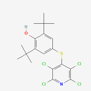 molecular formula C19H21Cl4NOS B4578343 2,6-di-tert-butyl-4-[(2,3,5,6-tetrachloropyridin-4-yl)thio]phenol 