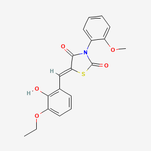 molecular formula C19H17NO5S B4578373 5-(3-ethoxy-2-hydroxybenzylidene)-3-(2-methoxyphenyl)-1,3-thiazolidine-2,4-dione 