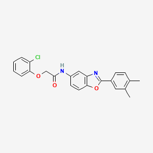 2-(2-chlorophenoxy)-N-[2-(3,4-dimethylphenyl)-1,3-benzoxazol-5-yl]acetamide