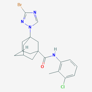 3-(3-bromo-1H-1,2,4-triazol-1-yl)-N-(3-chloro-2-methylphenyl)-1-adamantanecarboxamide