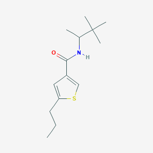 molecular formula C14H23NOS B4578403 5-propyl-N-(1,2,2-trimethylpropyl)-3-thiophenecarboxamide 