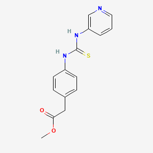 molecular formula C15H15N3O2S B4578409 methyl (4-{[(3-pyridinylamino)carbonothioyl]amino}phenyl)acetate 