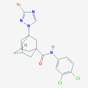 molecular formula C19H19BrCl2N4O B457841 3-(3-bromo-1H-1,2,4-triazol-1-yl)-N-(3,4-dichlorophenyl)-1-adamantanecarboxamide 