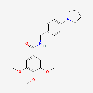 3,4,5-trimethoxy-N-[4-(1-pyrrolidinyl)benzyl]benzamide