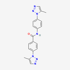 molecular formula C19H17N7O B4578427 4-(5-methyl-1H-1,2,3-triazol-1-yl)-N-[4-(5-methyl-1H-1,2,3-triazol-1-yl)phenyl]benzamide 