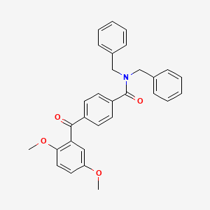 molecular formula C30H27NO4 B4578443 N,N-dibenzyl-4-(2,5-dimethoxybenzoyl)benzamide 
