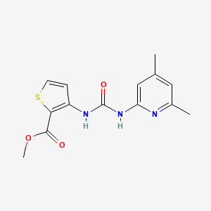 molecular formula C14H15N3O3S B4578458 methyl 3-({[(4,6-dimethyl-2-pyridinyl)amino]carbonyl}amino)-2-thiophenecarboxylate 