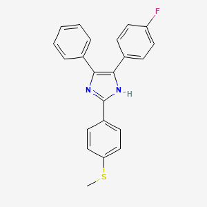 molecular formula C22H17FN2S B4578463 5-(4-fluorophenyl)-2-[4-(methylthio)phenyl]-4-phenyl-1H-imidazole 