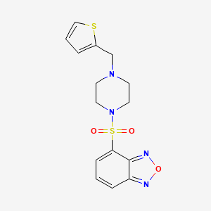 molecular formula C15H16N4O3S2 B4578470 4-{[4-(2-thienylmethyl)-1-piperazinyl]sulfonyl}-2,1,3-benzoxadiazole 