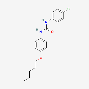 molecular formula C18H21ClN2O2 B4578471 N-(4-氯苯基)-N'-[4-(戊氧基)苯基]脲 