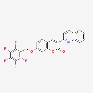 molecular formula C25H12F5NO3 B4578477 7-[(pentafluorobenzyl)oxy]-3-(2-quinolinyl)-2H-chromen-2-one 