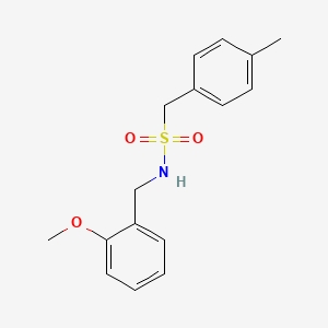 molecular formula C16H19NO3S B4578484 N-(2-methoxybenzyl)-1-(4-methylphenyl)methanesulfonamide 