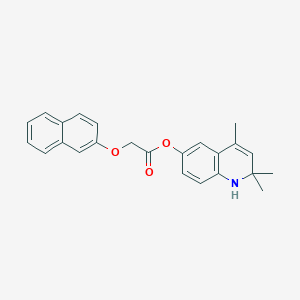 molecular formula C24H23NO3 B4578499 2,2,4-三甲基-1,2-二氢-6-喹啉基（2-萘氧基）乙酸酯 