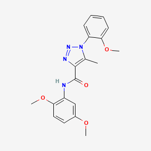 molecular formula C19H20N4O4 B4578504 N-(2,5-dimethoxyphenyl)-1-(2-methoxyphenyl)-5-methyl-1H-1,2,3-triazole-4-carboxamide 