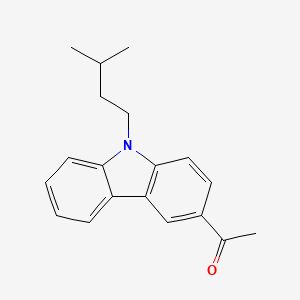 molecular formula C19H21NO B4578509 1-[9-(3-甲基丁基)-9H-咔唑-3-基]乙酮 