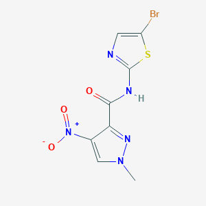 N-(5-bromo-1,3-thiazol-2-yl)-4-nitro-1-methyl-1H-pyrazole-3-carboxamide