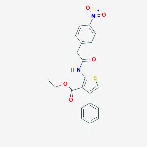 Ethyl 2-[({4-nitrophenyl}acetyl)amino]-4-(4-methylphenyl)-3-thiophenecarboxylate