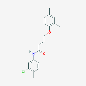 molecular formula C19H22ClNO2 B4578532 N-(3-氯-4-甲基苯基)-4-(2,4-二甲基苯氧基)丁酰胺 