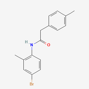 molecular formula C16H16BrNO B4578542 N-(4-bromo-2-methylphenyl)-2-(4-methylphenyl)acetamide 