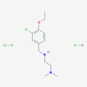 molecular formula C13H23Cl3N2O B4578559 N'-(3-chloro-4-ethoxybenzyl)-N,N-dimethylethane-1,2-diamine dihydrochloride 