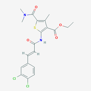 Ethyl 2-{[3-(3,4-dichlorophenyl)acryloyl]amino}-5-[(dimethylamino)carbonyl]-4-methyl-3-thiophenecarboxylate