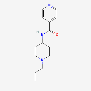 molecular formula C14H21N3O B4578580 N-(1-丙基-4-哌啶基)异烟酰胺 