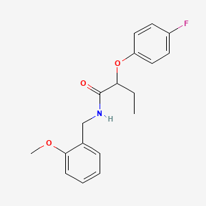 molecular formula C18H20FNO3 B4578608 2-(4-fluorophenoxy)-N-(2-methoxybenzyl)butanamide 