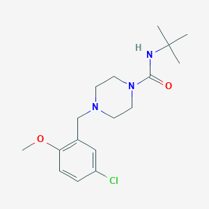 molecular formula C17H26ClN3O2 B4578619 N-(叔丁基)-4-(5-氯-2-甲氧基苄基)-1-哌嗪甲酰胺 