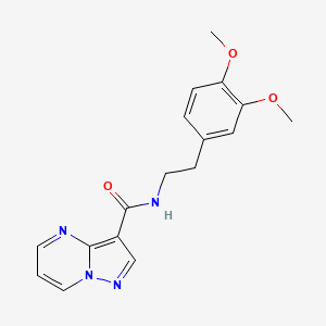 molecular formula C17H18N4O3 B4578622 N-[2-(3,4-dimethoxyphenyl)ethyl]pyrazolo[1,5-a]pyrimidine-3-carboxamide 