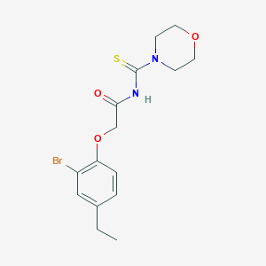 molecular formula C15H19BrN2O3S B4578665 2-(2-溴-4-乙基苯氧基)-N-(4-吗啉基羰硫代)乙酰胺 