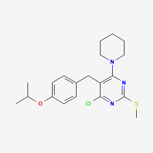 4-chloro-5-(4-isopropoxybenzyl)-2-(methylthio)-6-(1-piperidinyl)pyrimidine