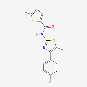 molecular formula C16H13FN2OS2 B4578700 N-[4-(4-fluorophenyl)-5-methyl-1,3-thiazol-2-yl]-5-methyl-2-thiophenecarboxamide 