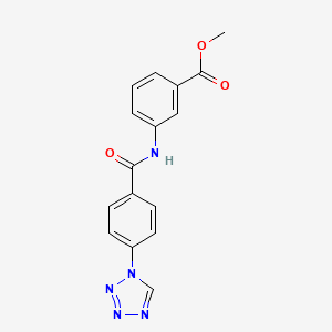 molecular formula C16H13N5O3 B4578702 methyl 3-{[4-(1H-tetrazol-1-yl)benzoyl]amino}benzoate CAS No. 924829-01-6