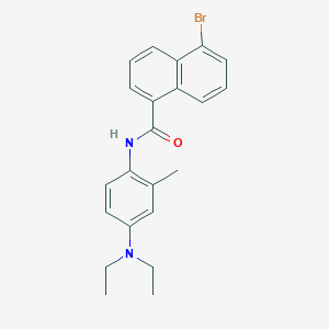 molecular formula C22H23BrN2O B4578706 5-bromo-N-[4-(diethylamino)-2-methylphenyl]-1-naphthamide 