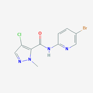 molecular formula C10H8BrClN4O B457871 N-(5-bromo-2-pyridinyl)-4-chloro-1-methyl-1H-pyrazole-5-carboxamide 