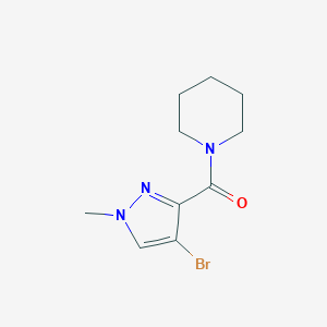 molecular formula C10H14BrN3O B457872 (4-Bromo-1-methylpyrazol-3-yl)-piperidin-1-ylmethanone 
