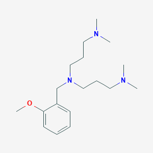 molecular formula C18H33N3O B4578733 N-[3-(dimethylamino)propyl]-N-(2-methoxybenzyl)-N',N'-dimethyl-1,3-propanediamine 